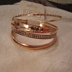 Gold and Silver Bangle Bracelet Set